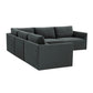 Willow Charcoal Modular 5 Piece L Sectional
