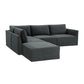 Willow Charcoal Modular 5 Piece LAF Sectional