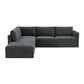 Willow Charcoal Modular 5 Piece LAF Sectional