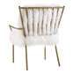 Lena White Sheepskin Chair