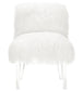 Sophie White Sheepskin Lucite Chair