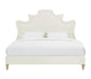 Serenity Cream Velvet Bed in Queen
