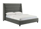Koah Grey Velvet Bed in Queen