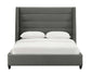 Koah Grey Velvet Bed in Queen