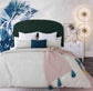 Vivi Forest Green Velvet Bed in Queen