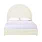 Gumdrop Cream Velvet Bed in Queen