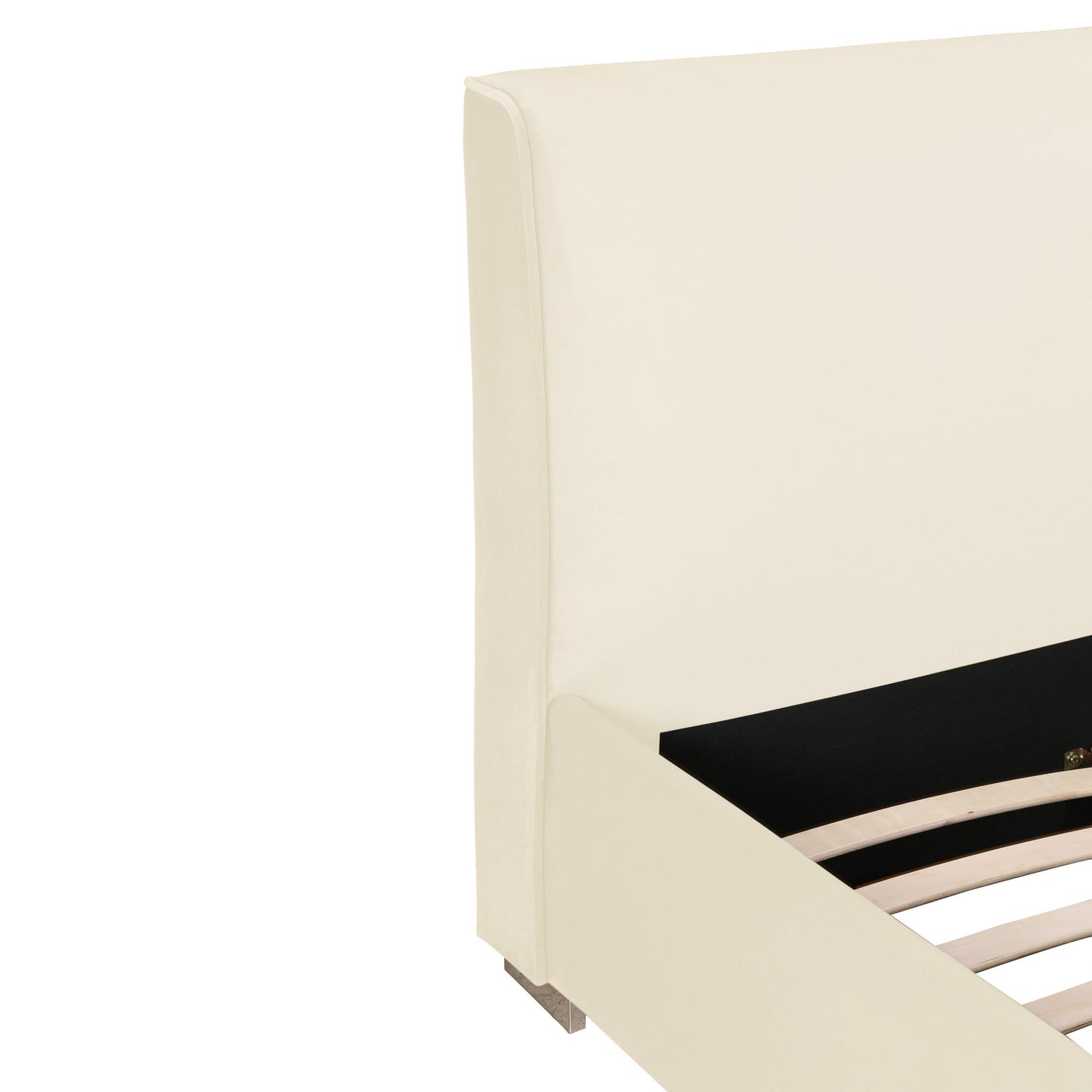 Madison Cream Velvet Bed in Queen