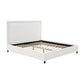 Reed White Velvet Bed in Queen