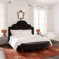 Bianca Black Velvet Bed in Queen
