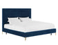 Delilah Navy Textured Velvet Bed in Queen