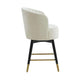 Liana Cream Velvet Swivel Stool by Inspire Me! Home Decor