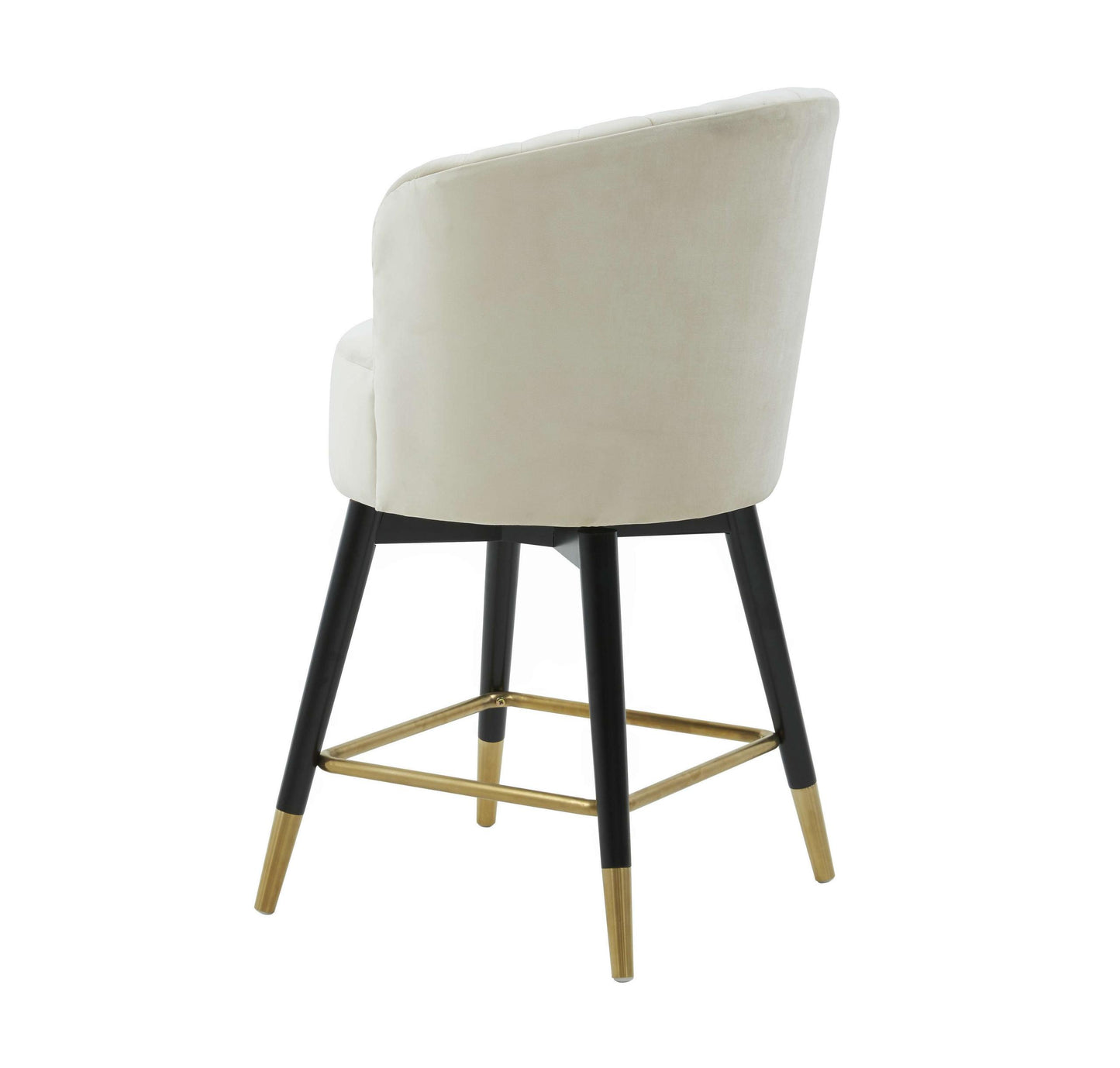 Liana Cream Velvet Swivel Stool by Inspire Me! Home Decor