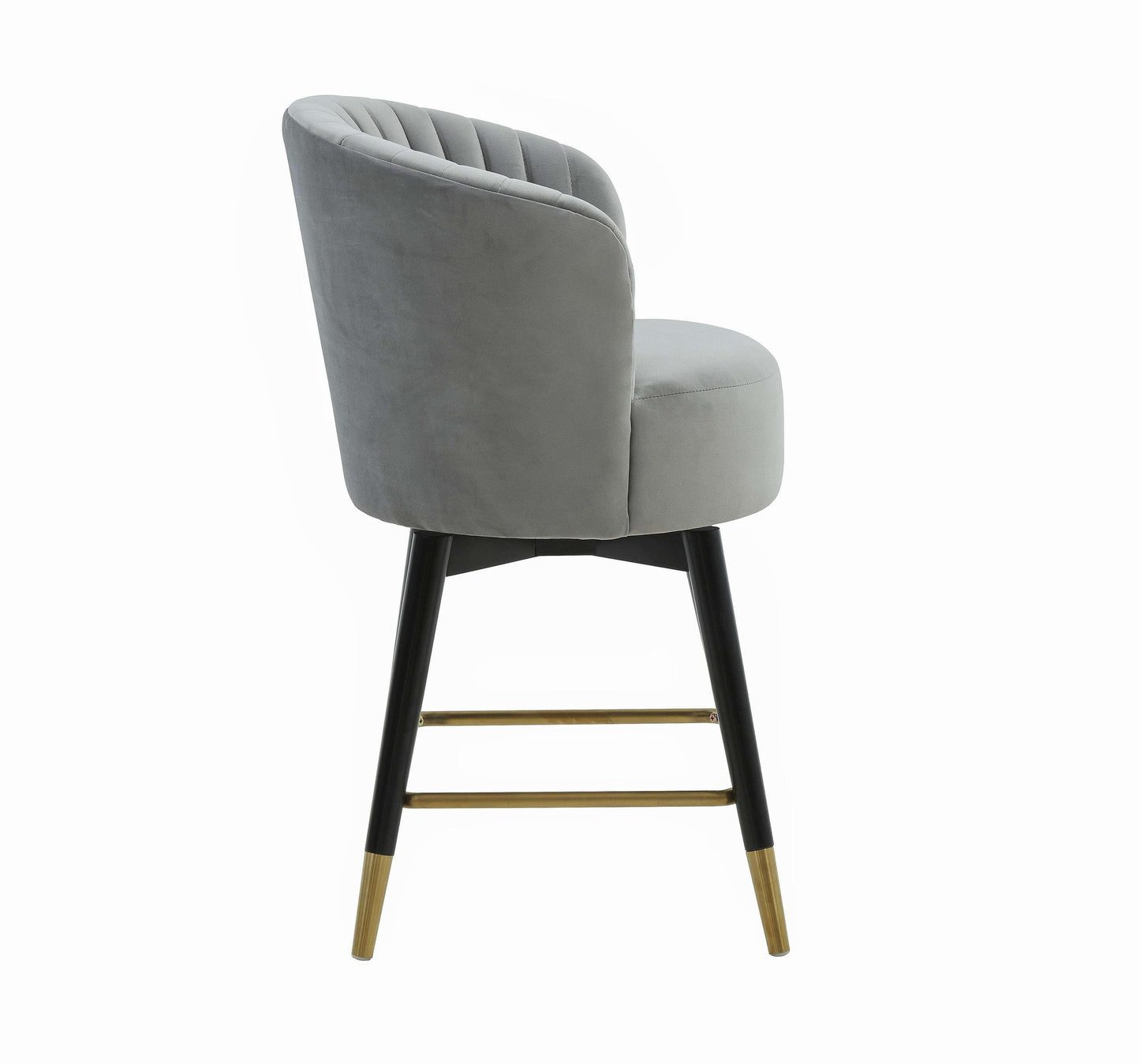 Liana Grey Velvet Swivel Stool by Inspire Me! Home Decor