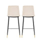 Evora Cream Velvet Counter Stool (Set of 2)