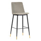 Evora Grey Velvet Counter Stool (Set of 2)