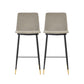 Evora Grey Velvet Counter Stool (Set of 2)