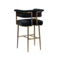 Astrid Grey Velvet Bar Stool
