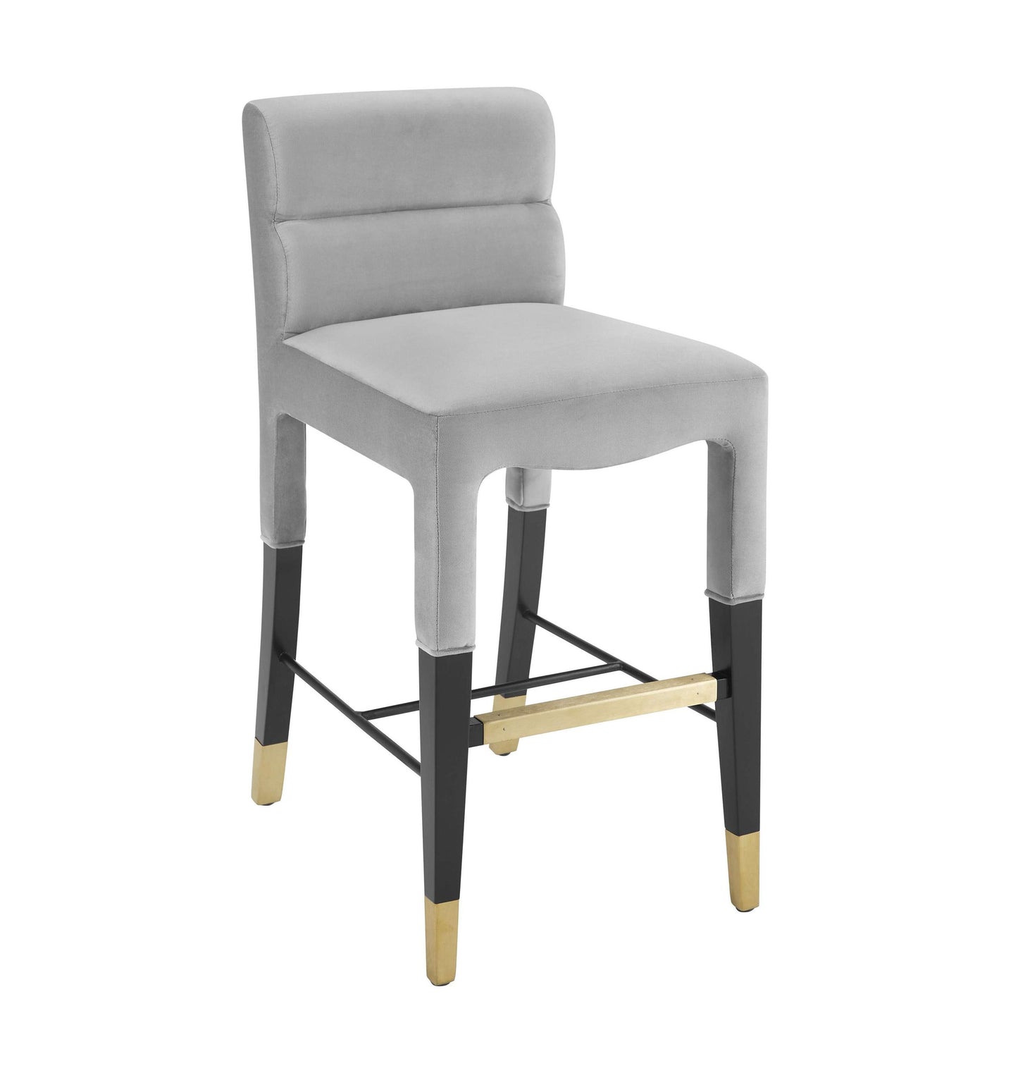 Taylor Grey Velvet Counter Stool