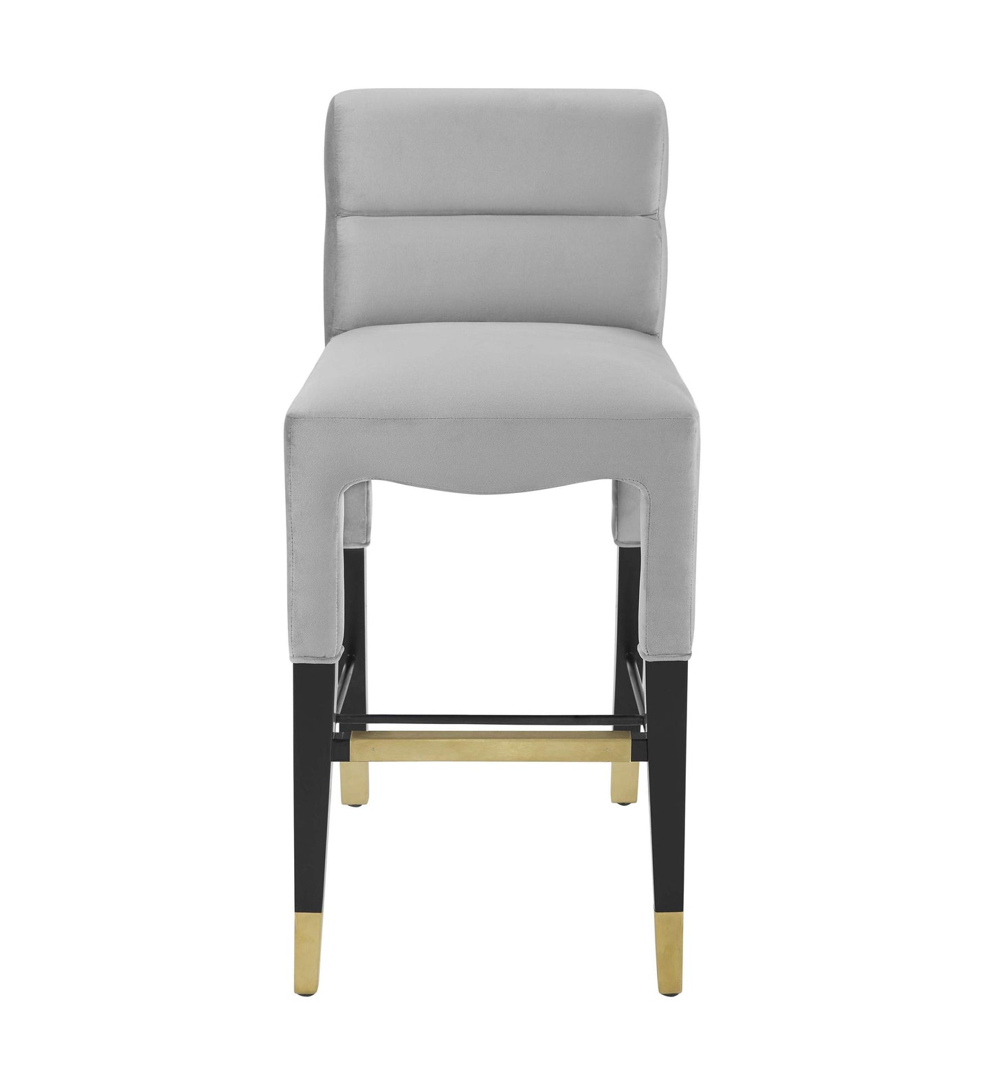 Taylor Grey Velvet Counter Stool