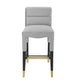 Taylor Grey Velvet Counter Stool