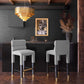 Taylor Grey Velvet Counter Stool