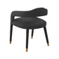 Lucia Black Velvet Dining Chair