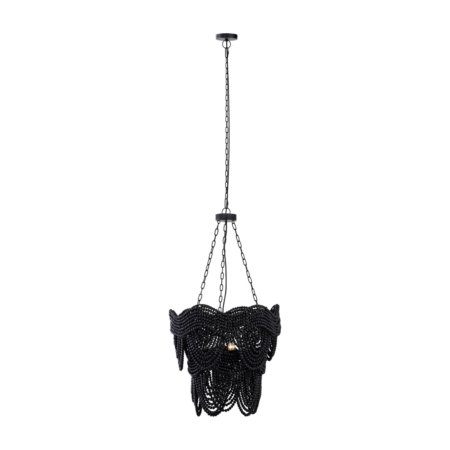 Porto Black Beaded Chandelier