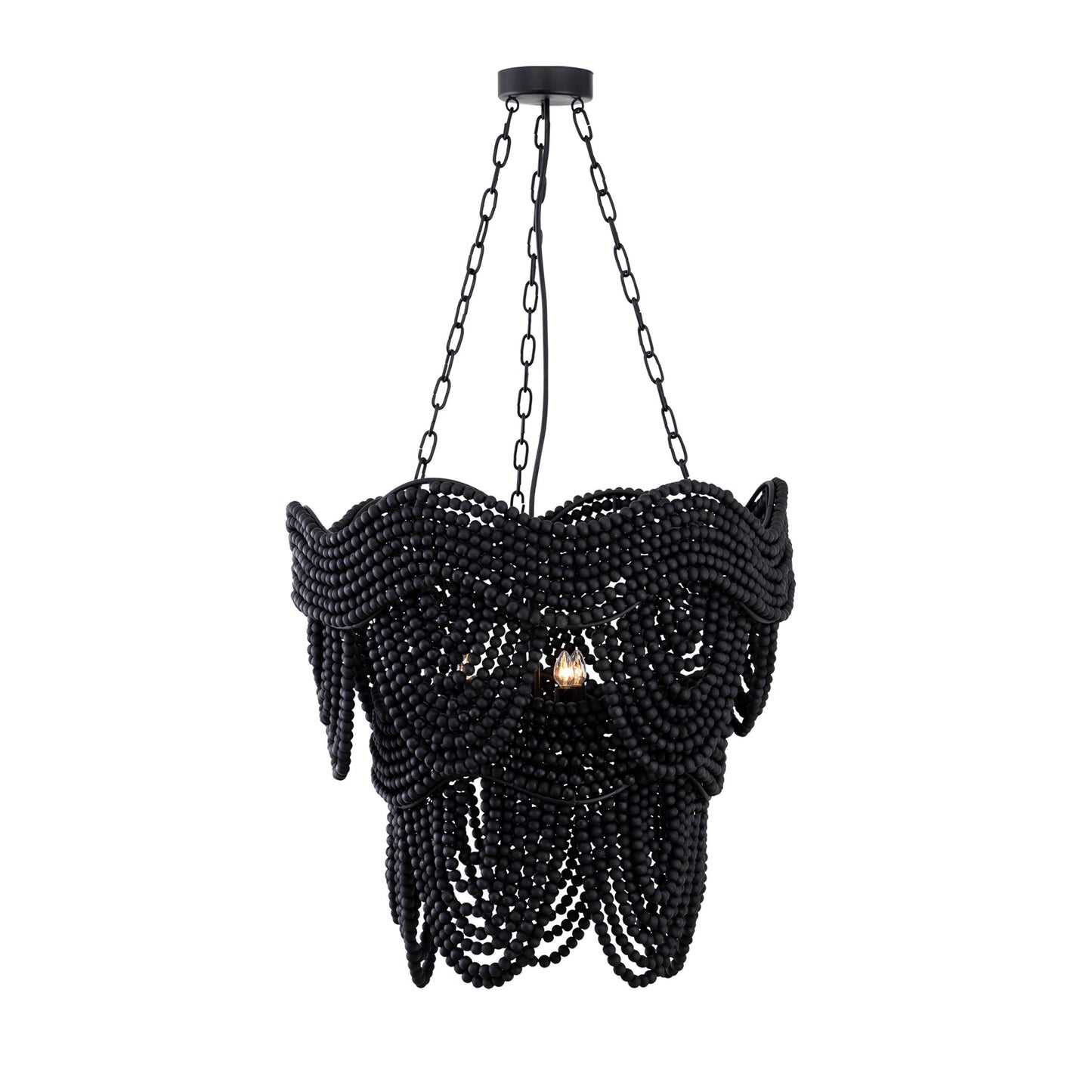 Porto Black Beaded Chandelier