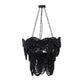 Porto Black Beaded Chandelier