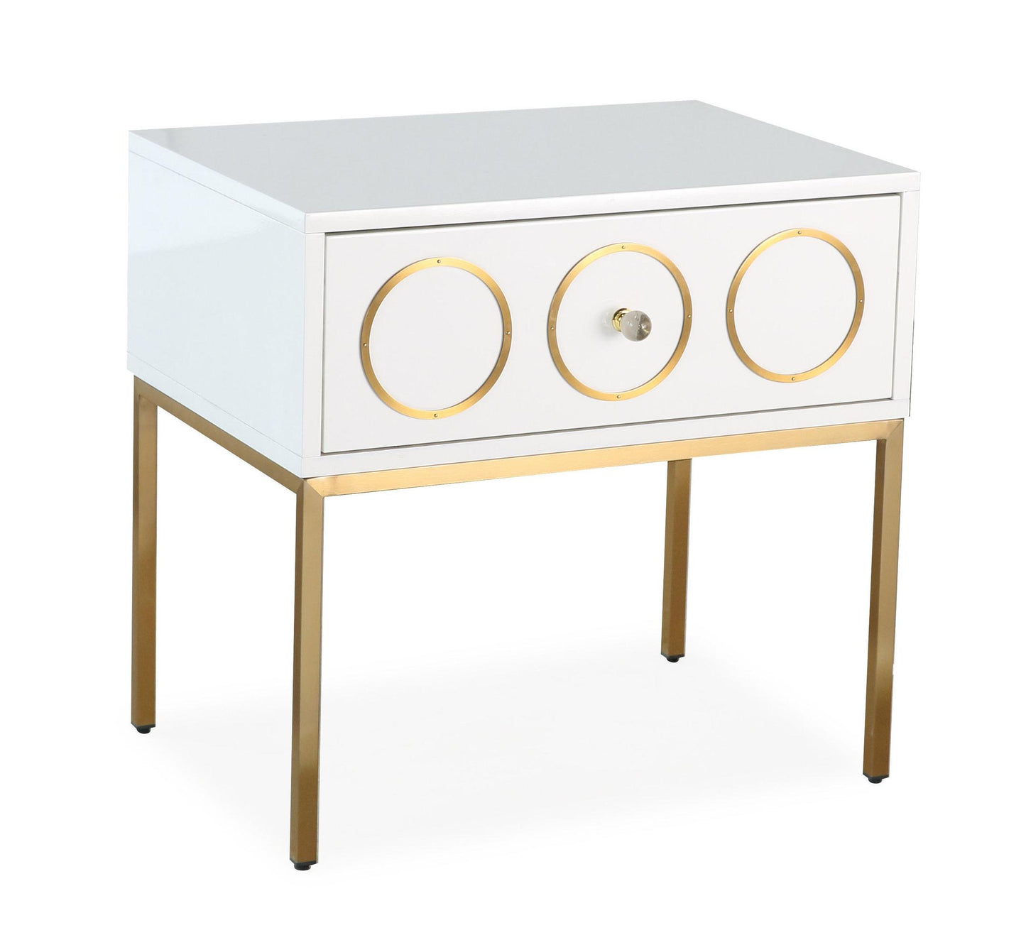 Ella White Lacquer Side Table