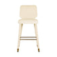 Athena Cream Velvet Bar Stool by Inspire Me! Home Decor