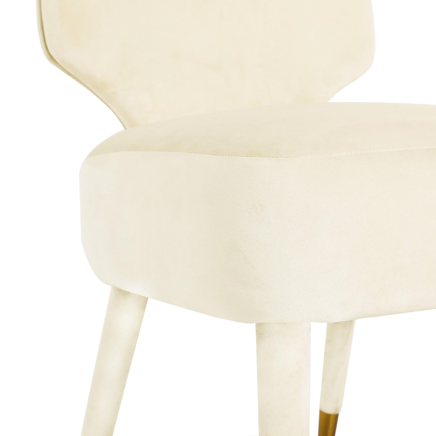 Athena Cream Velvet Dining Chair by Inspire Me! Home Decor