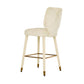 Athena Cream Velvet Counter Stool by Inspire Me! Home Decor