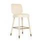 Athena Cream Velvet Bar Stool by Inspire Me! Home Decor