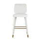 Athena Light Grey Velvet Bar Stool by Inspire Me! Home Decor