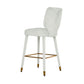 Athena Light Grey Velvet Bar Stool by Inspire Me! Home Decor
