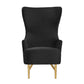 Julia Black Wingback Chair by Inspire Me! Home Decor