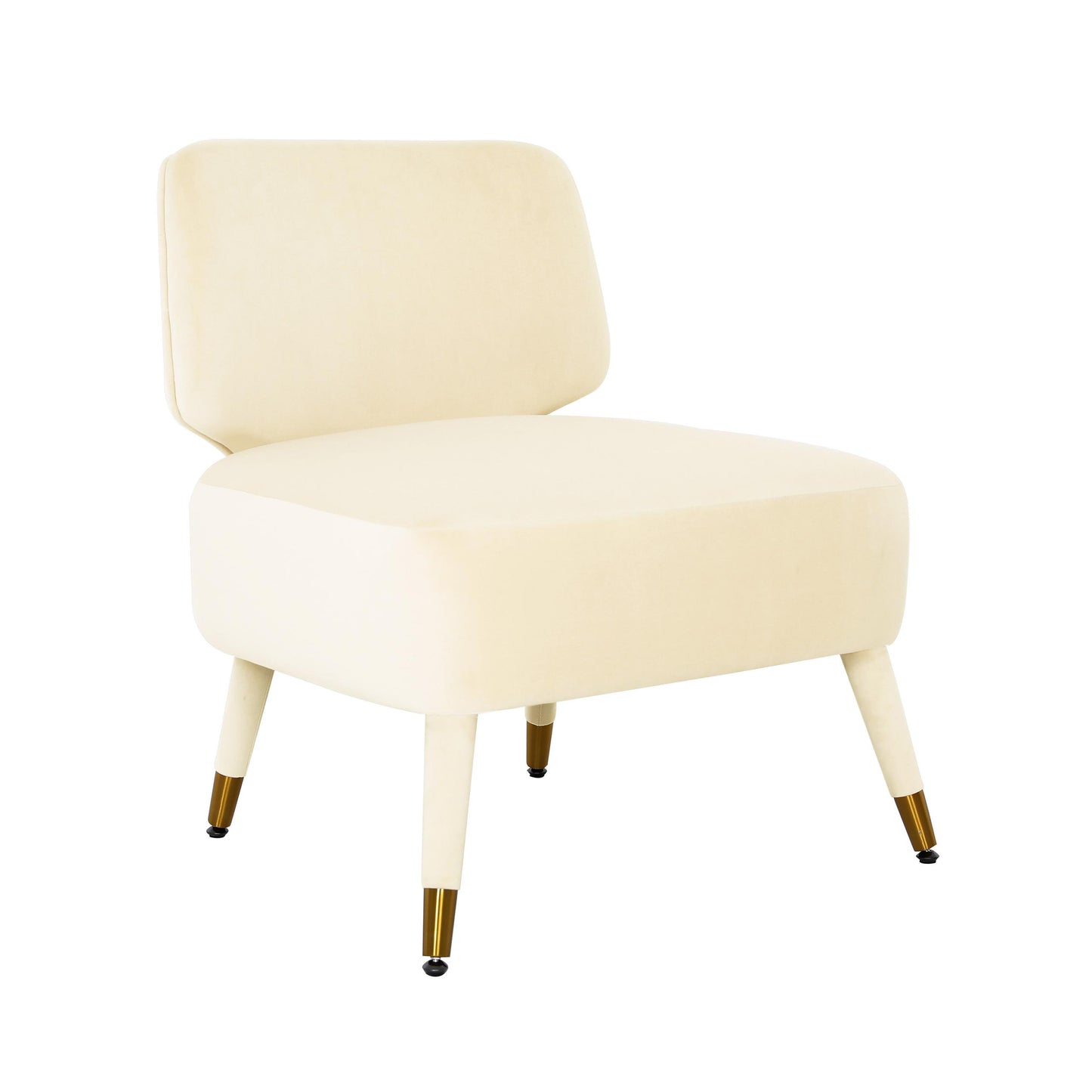 Athena Cream Velvet Accent Chair by Inspire Me! Home Decor