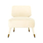 Athena Cream Velvet Accent Chair by Inspire Me! Home Decor