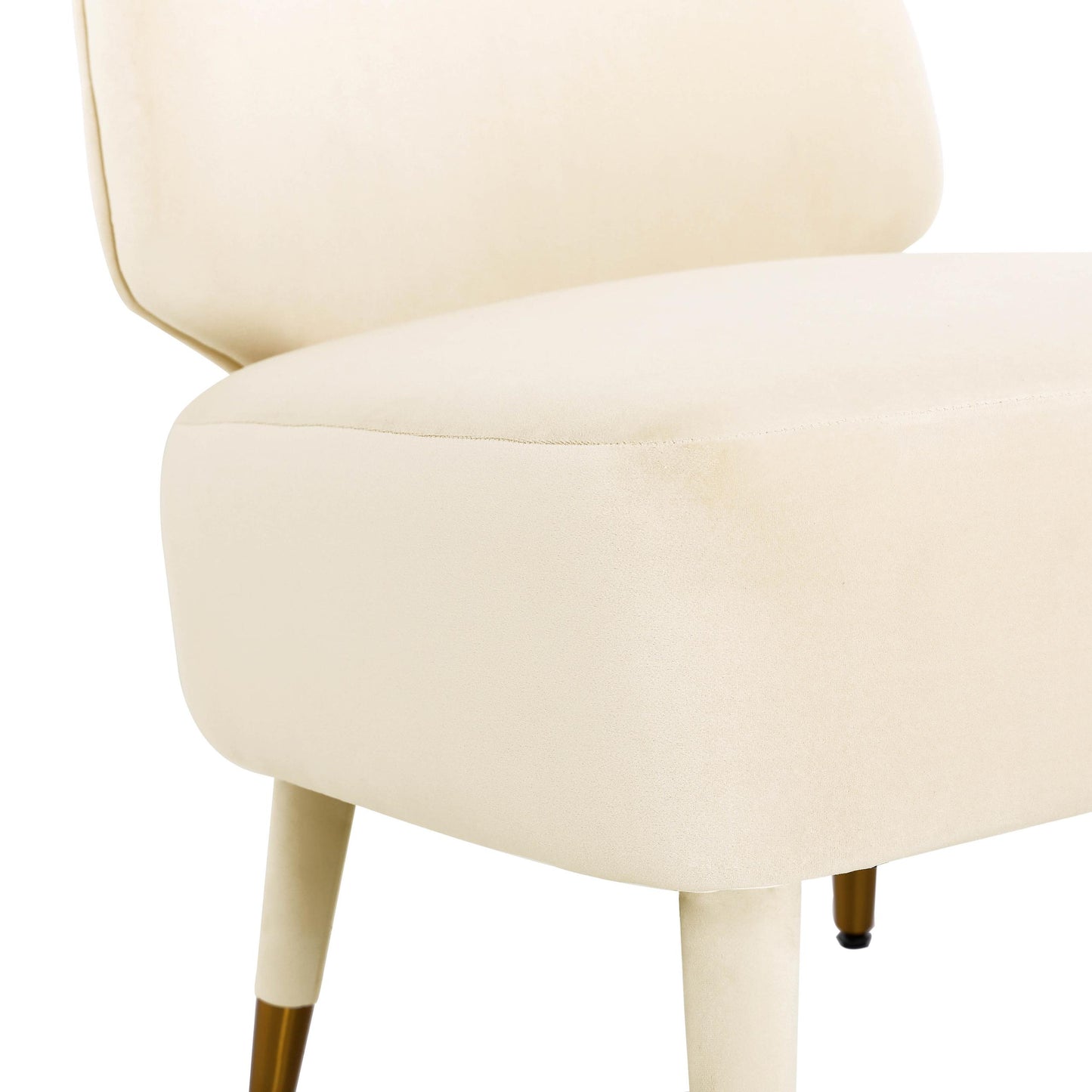 Athena Cream Velvet Accent Chair by Inspire Me! Home Decor