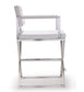 Director White Steel Counter Stool