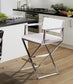 Director White Steel Counter Stool