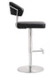 Cosmo Black Steel Adjustable Barstool