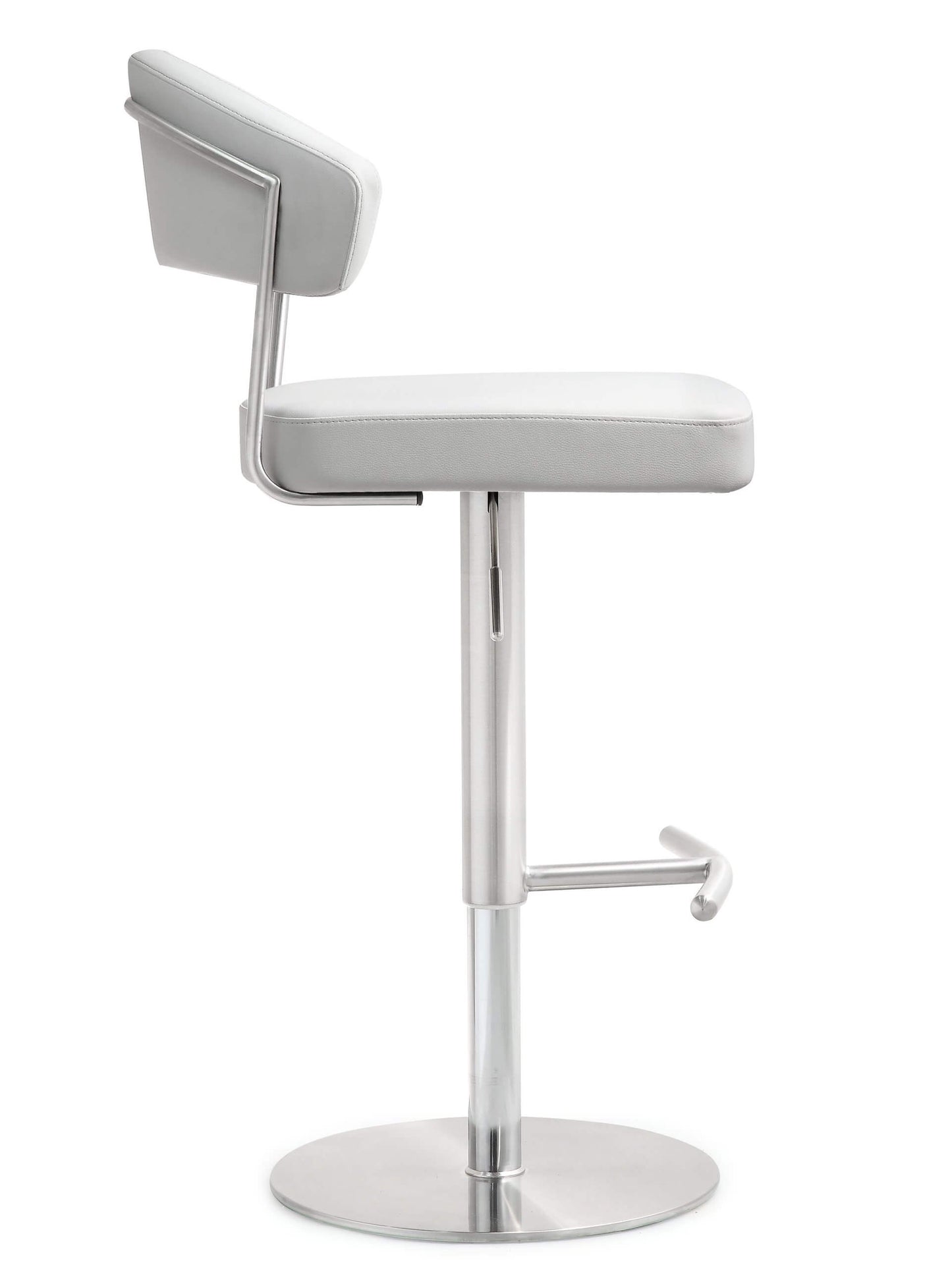 Cosmo White Steel Adjustable Barstool