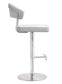 Cosmo White Steel Adjustable Barstool