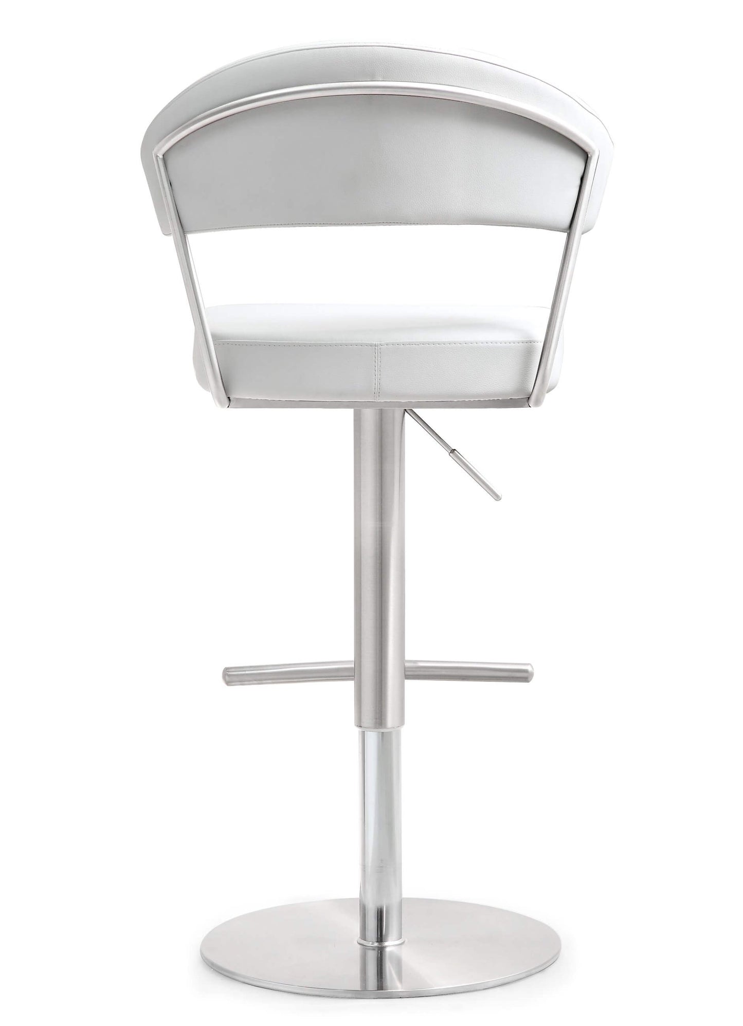 Cosmo White Steel Adjustable Barstool