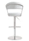 Cosmo White Steel Adjustable Barstool