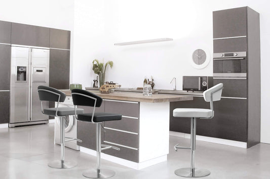 Cosmo White Steel Adjustable Barstool