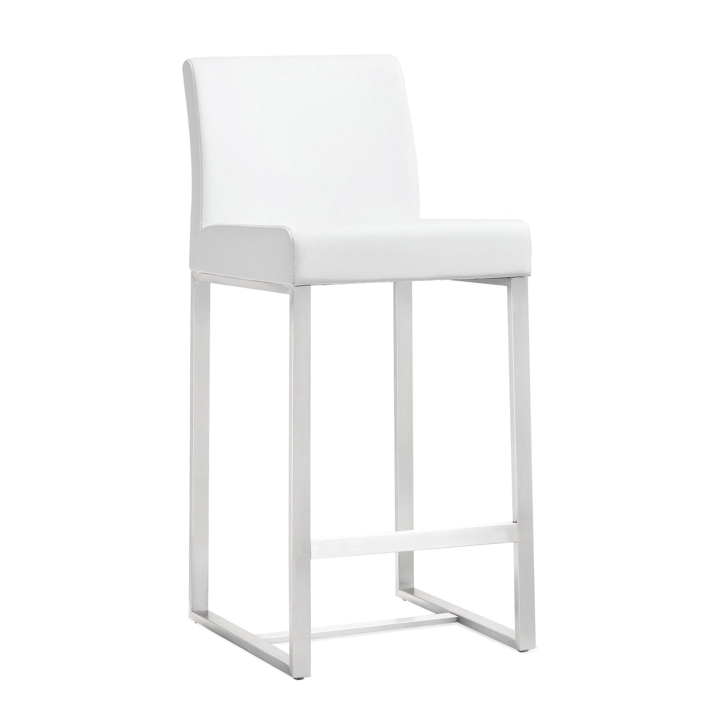 Denmark White Steel Counter Stool (Set of 2)