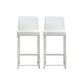 Denmark White Steel Counter Stool (Set of 2)